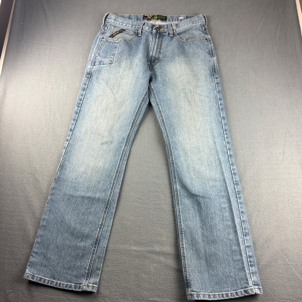 Ariat M5 Jeans Men's 32x32 (Fits 33x32) Blue Rebar Straight Leg Workwear Western